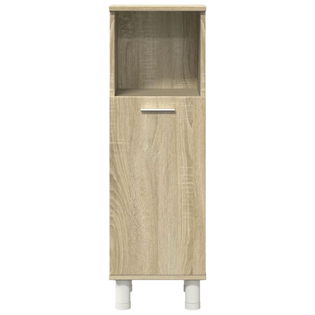 vidaXL 3 Piece Bathroom Furniture set Sonoma Oak Engineered Wood