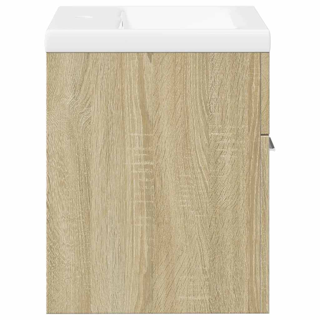 2 Piece Bathroom Furniture Set Sonoma Oak Engineered Wood
