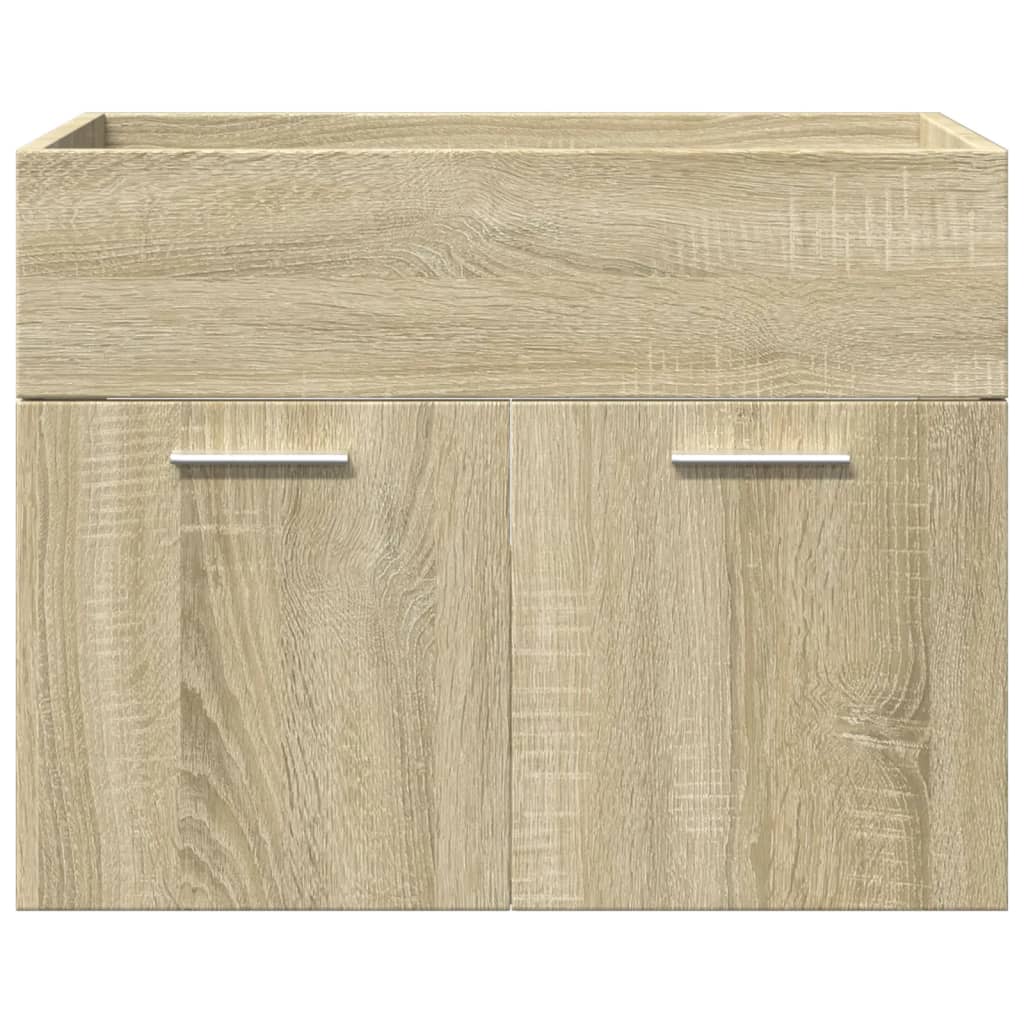 vidaXL 4 Piece Bathroom Furniture Set Sonoma Oak Engineered Wood