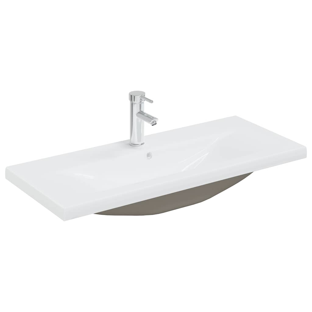 Bathroom Sink Cabinet with Built-in Basin Sonoma Oak