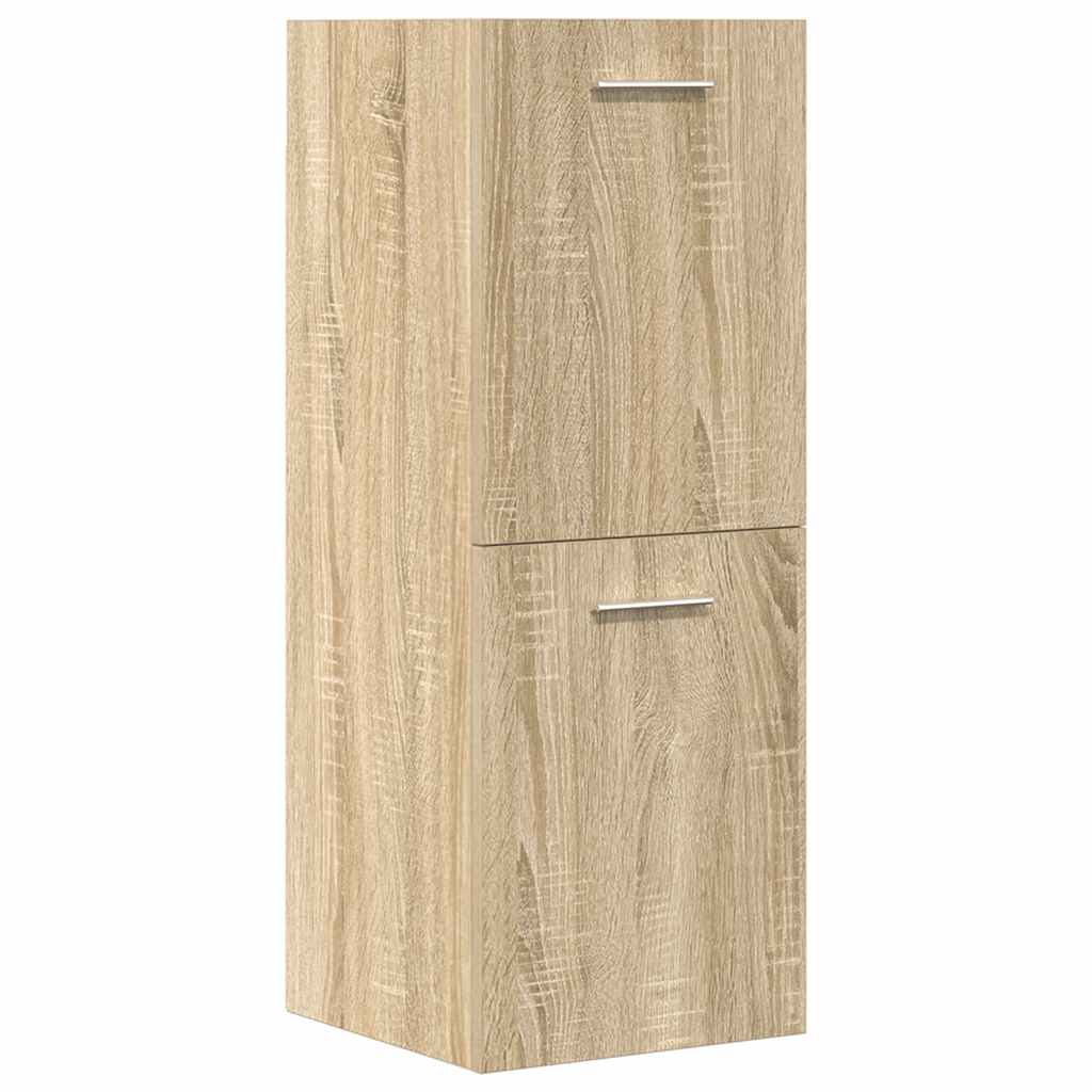 vidaXL 5 Piece Bathroom Furniture Set Sonoma Oak Engineered Wood