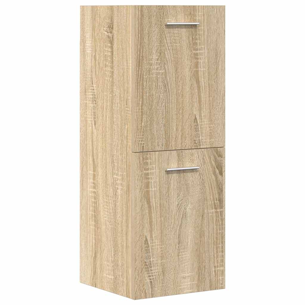 vidaXL 4 Piece Bathroom Furniture Set Sonoma Oak Engineered Wood