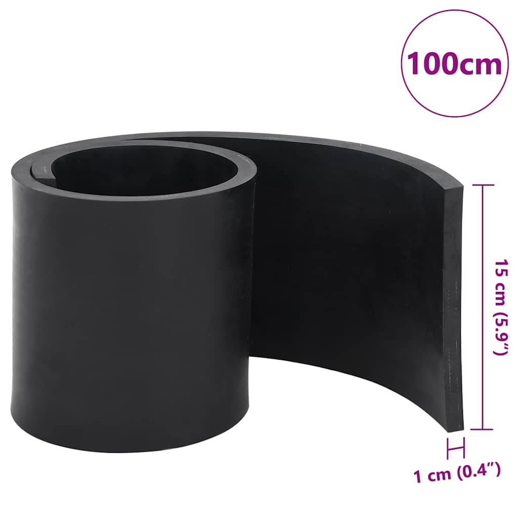 Rubber Edge for Snow Plow Black 100x15x1 cm