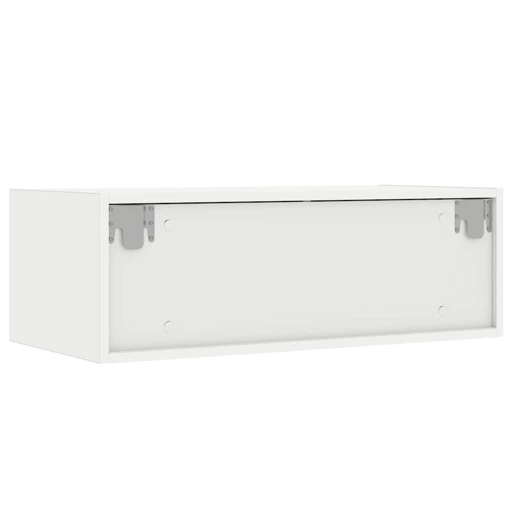 TV Cabinet with LED Lights White 75x35,5x25 cm