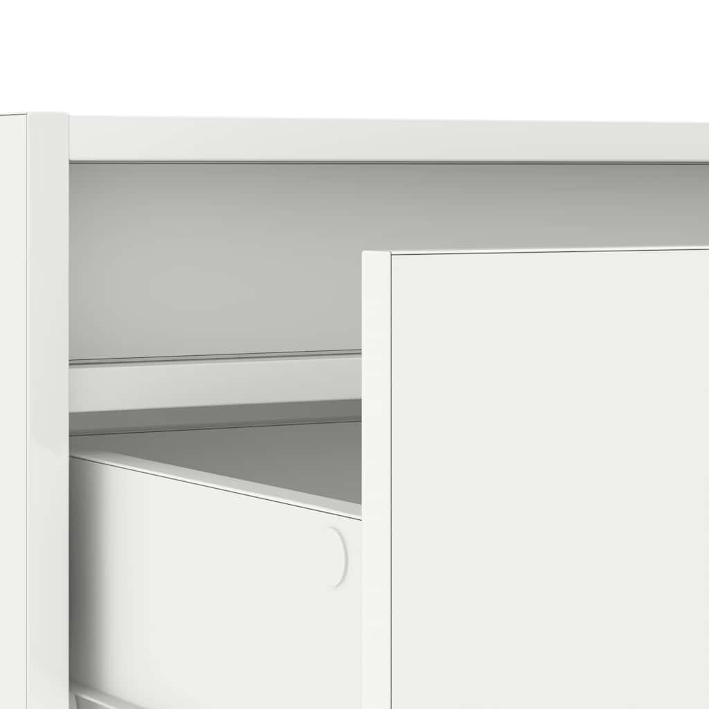 TV Cabinet with LED Lights White 75x35,5x25 cm
