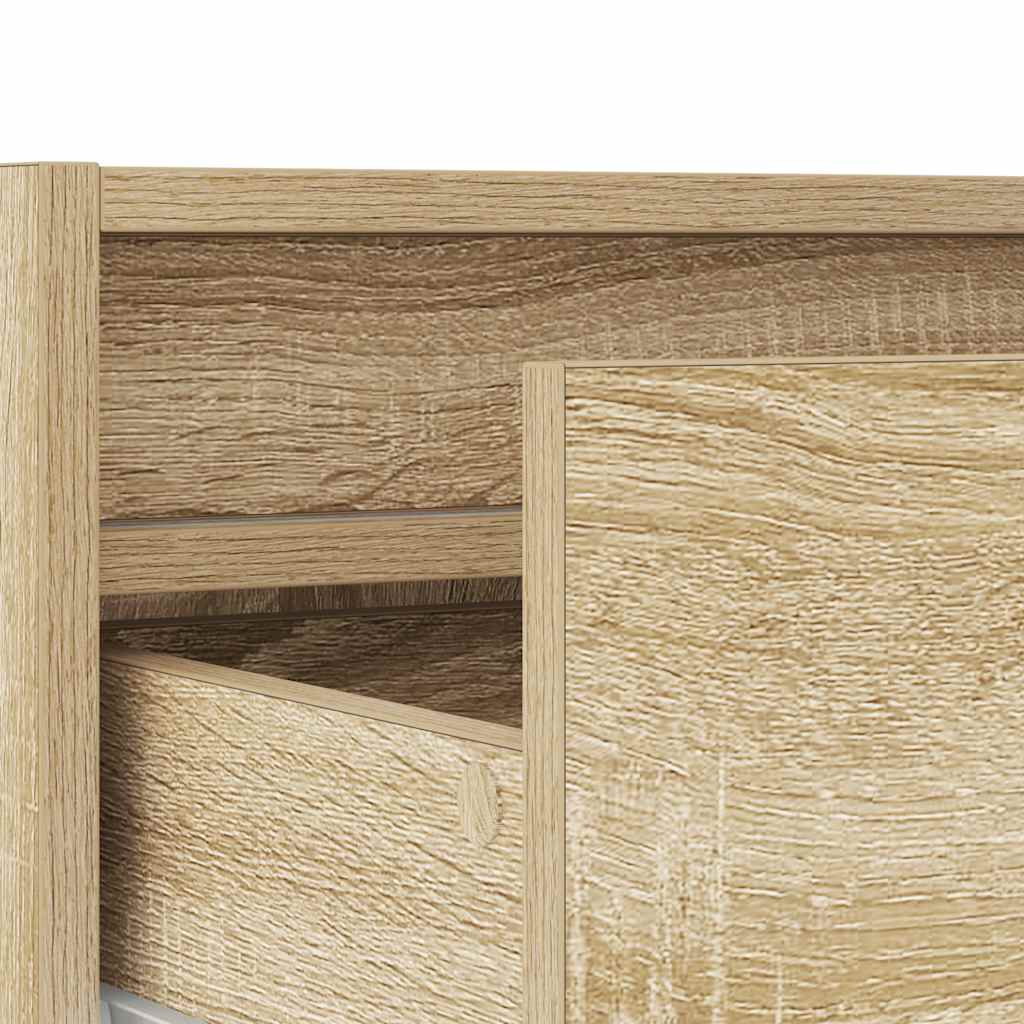 vidaXL TV Cabinet with LED Lights Sonoma Oak 75x35.5x25 cm