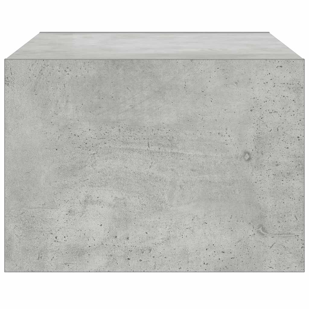 TV Cabinet with LED Lights Concrete Grey 75x35,5x25 cm