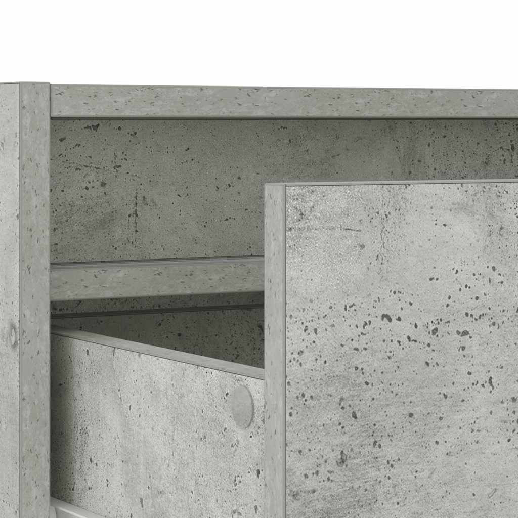 TV Cabinet with LED Lights Concrete Grey 75x35,5x25 cm