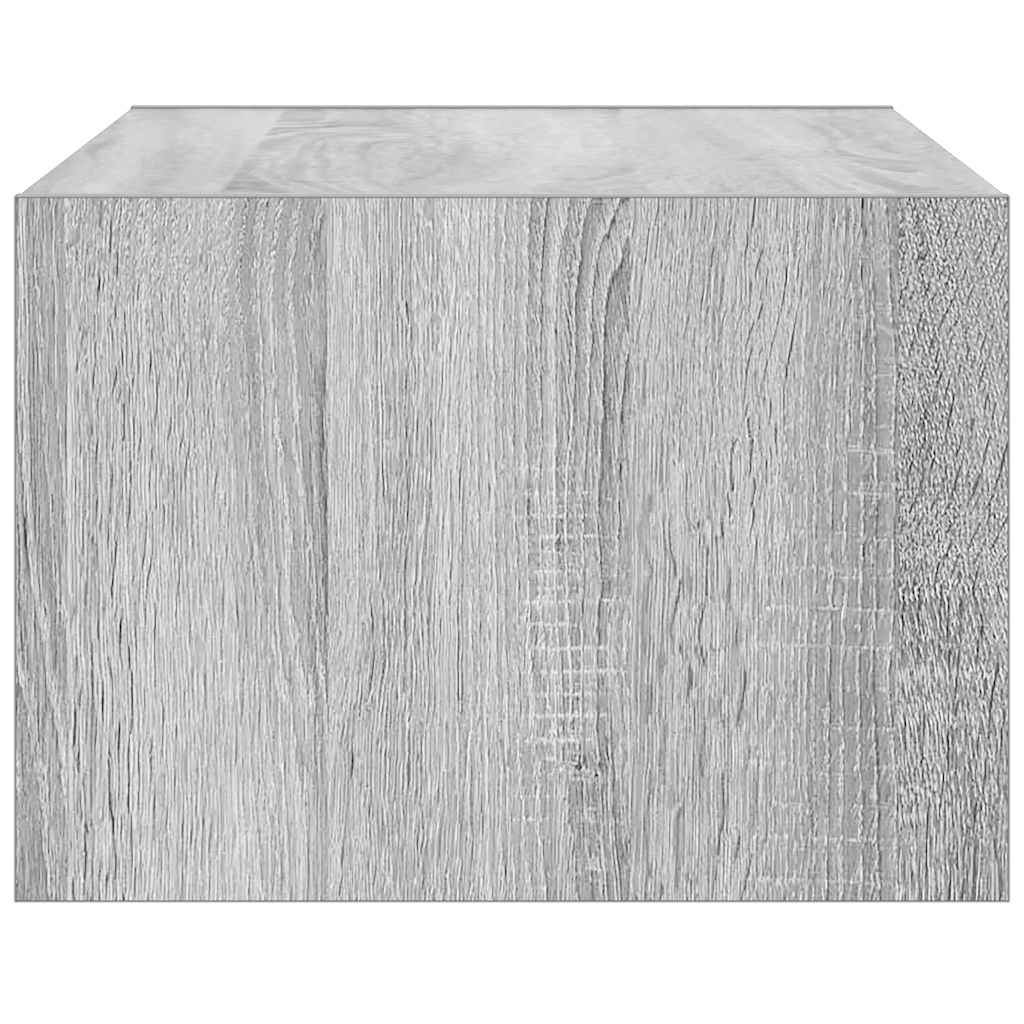 TV Cabinet with LED Lights Grey Sonoma 75x35,5x25 cm