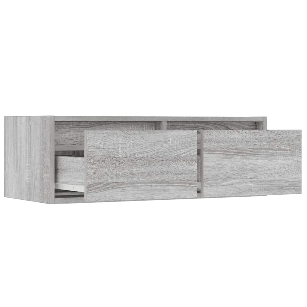 TV Cabinet with LED Lights Grey Sonoma 75x35,5x25 cm