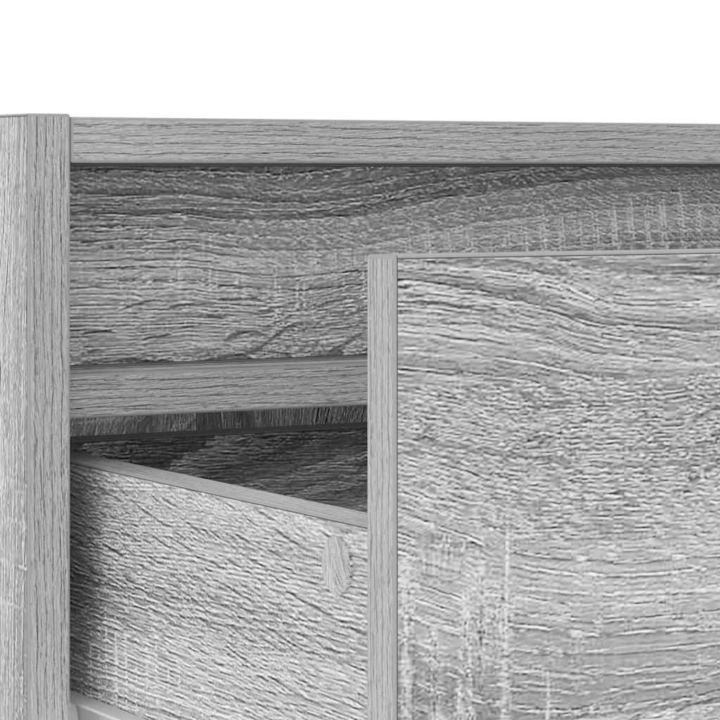 TV Cabinet with LED Lights Grey Sonoma 75x35,5x25 cm