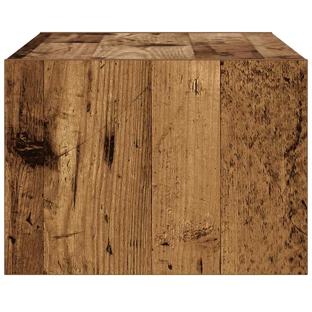 TV Cabinet with LED Lights Old Wood 75x35,5x25 cm