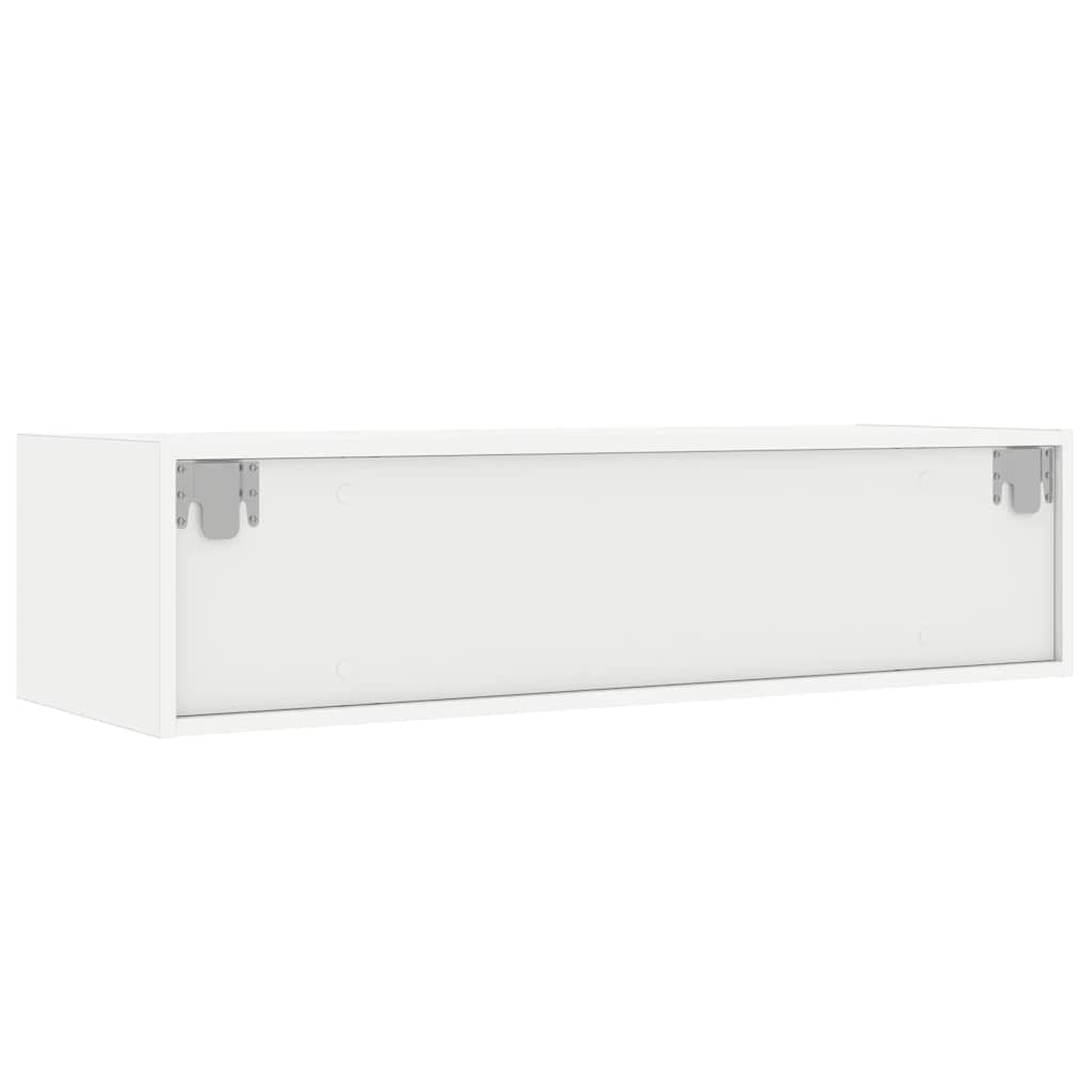 vidaXL TV Cabinet with LED Lights White 100X35.5x25 cm