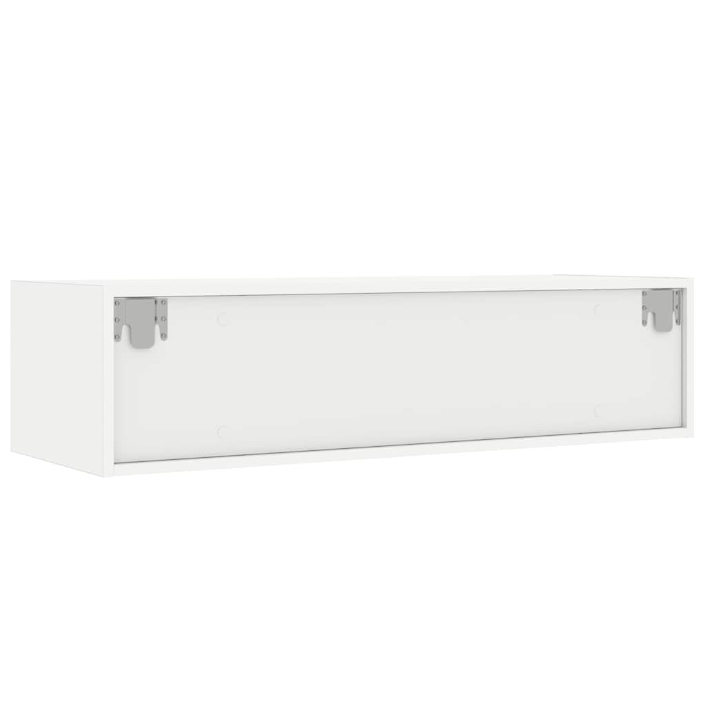TV Cabinet with LED Lights White 100X35,5x25 cm