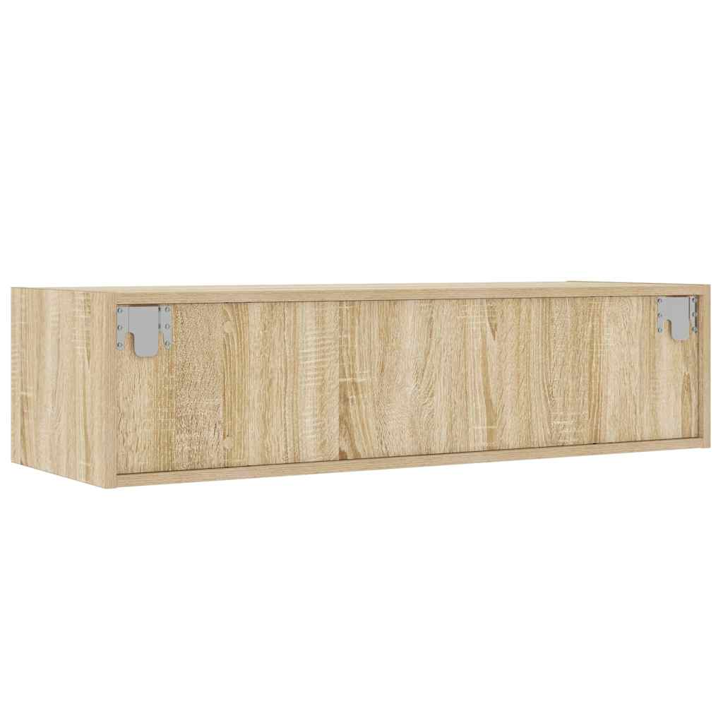 TV Cabinet with LED Lights Sonoma Oak 100X35,5x25 cm