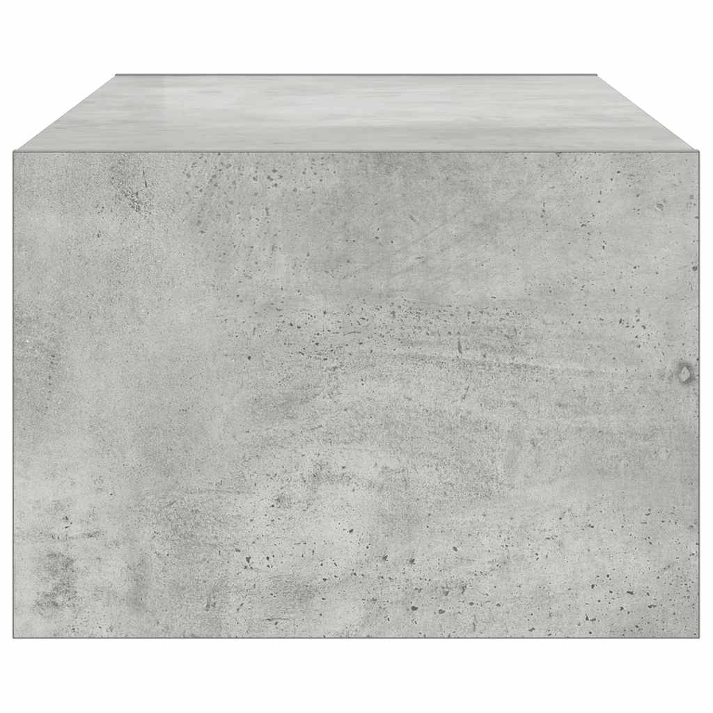 TV Cabinet with LED Lights Concrete Grey 100X35,5x25 cm
