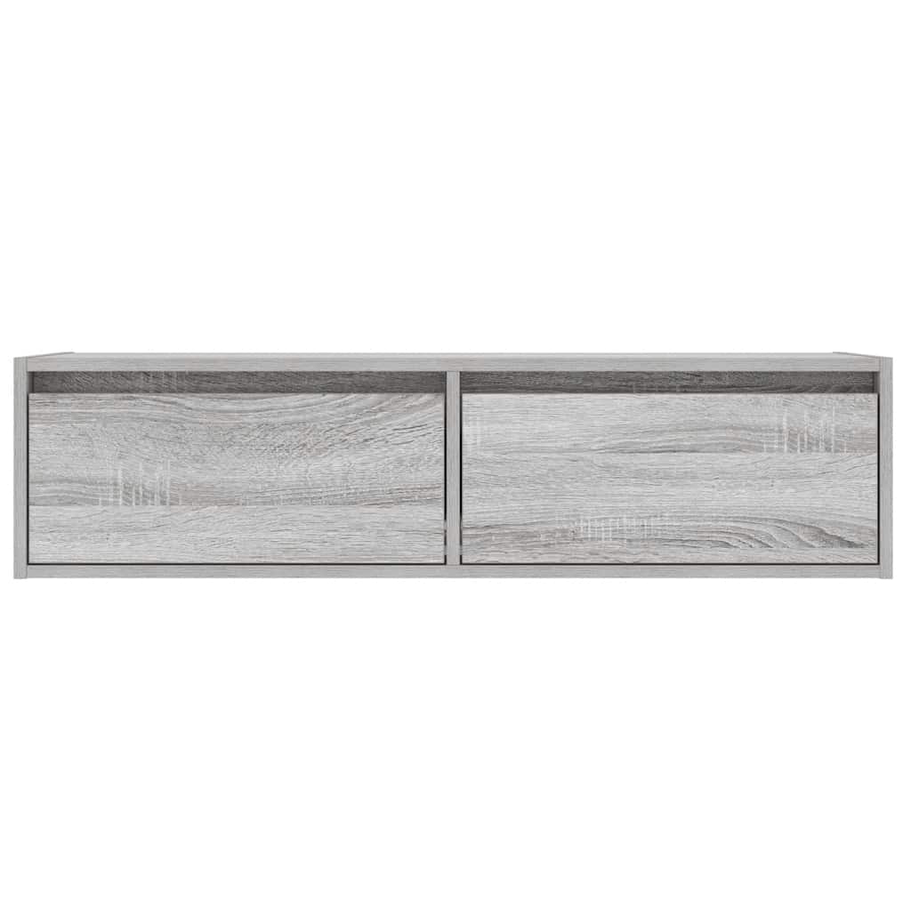 TV Cabinet with LED Lights Grey Sonoma 100X35,5x25 cm