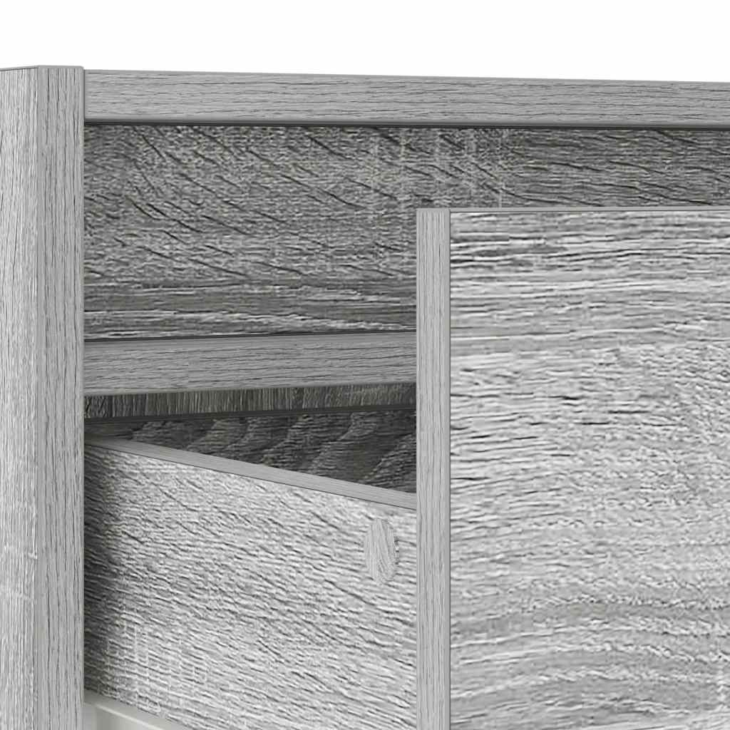 TV Cabinet with LED Lights Grey Sonoma 100X35,5x25 cm