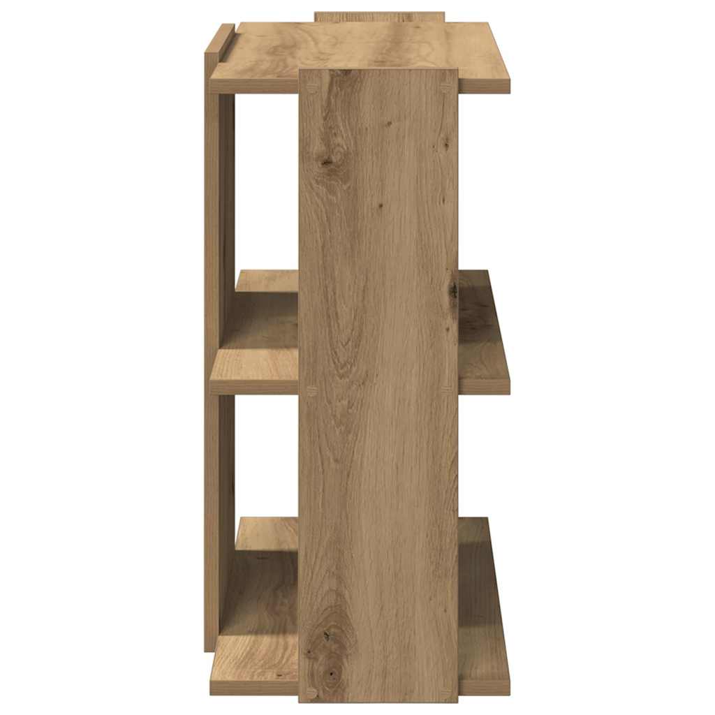 Bookcase 3-Tier Artisan Oak 60x30x60 cm Engineered Wood