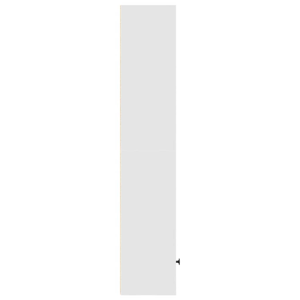 Bookcase White 31x24x127 cm Engineered Wood