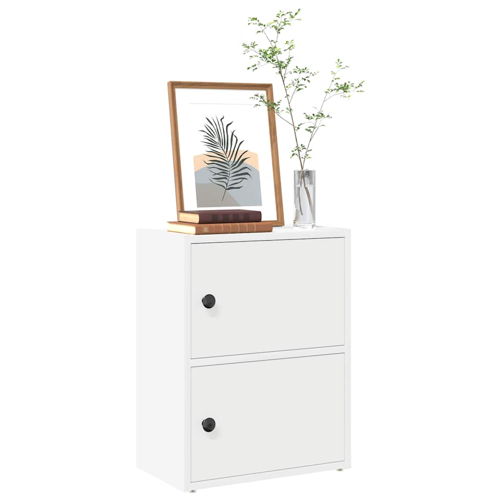 Bookcase White 40x24x52 cm Engineered Wood