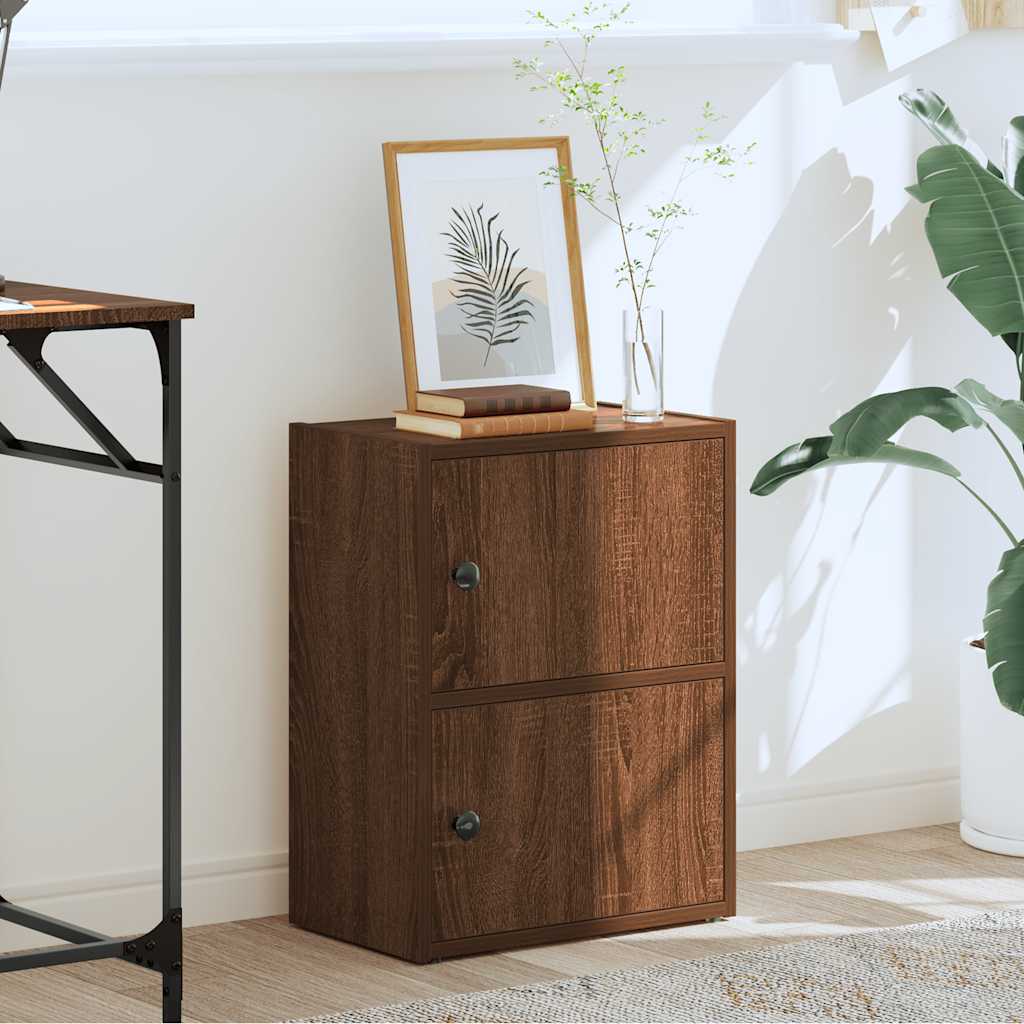 Bookcase Brown Oak 40x24x52 cm Engineered Wood