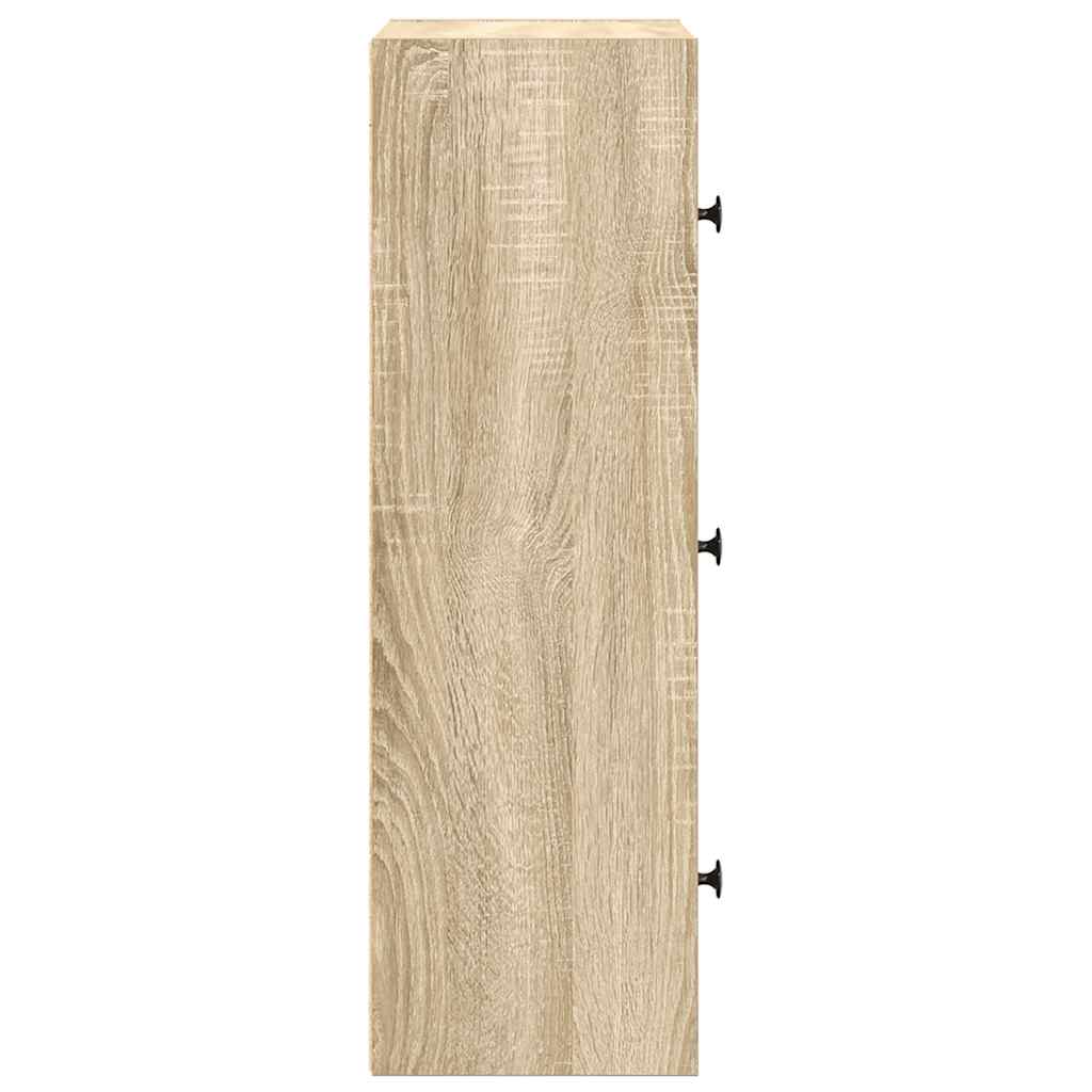 Bookcase Sonoma Oak 40x24x77 cm Engineered Wood