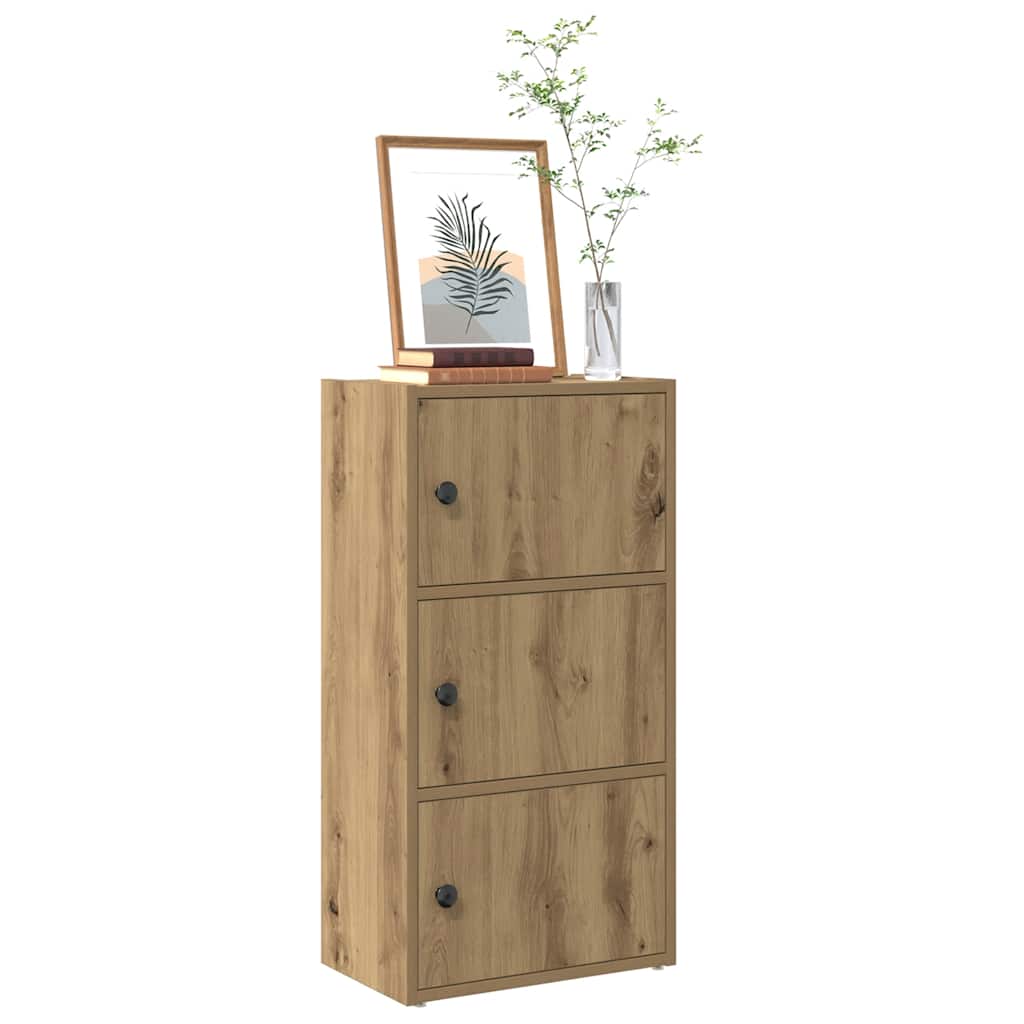 Bookcase Artisan Oak 40x24x77 cm Engineered Wood