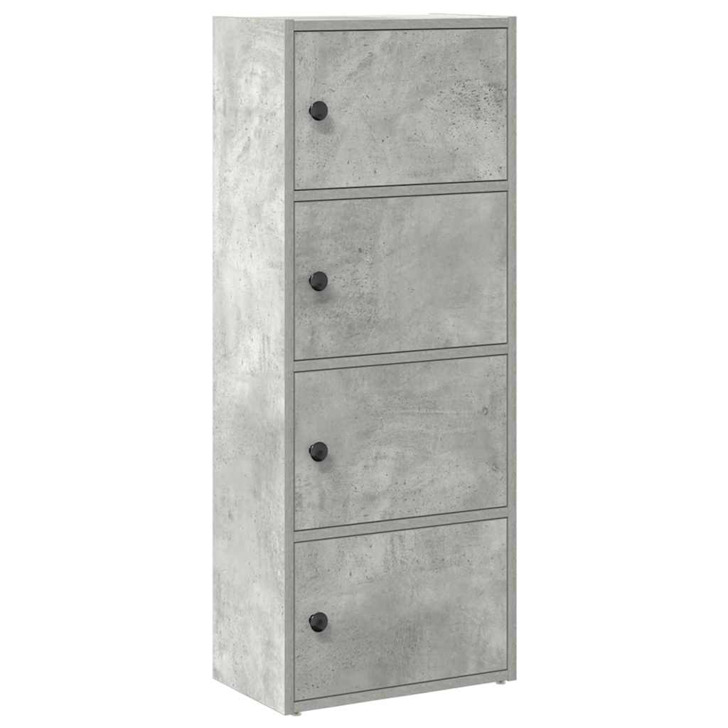 Bookcase Concrete Grey 40x24x102 cm Engineered Wood