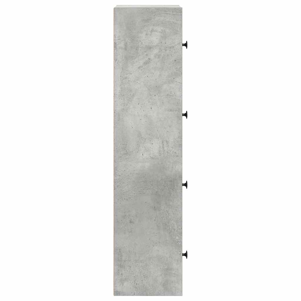 Bookcase Concrete Grey 40x24x102 cm Engineered Wood