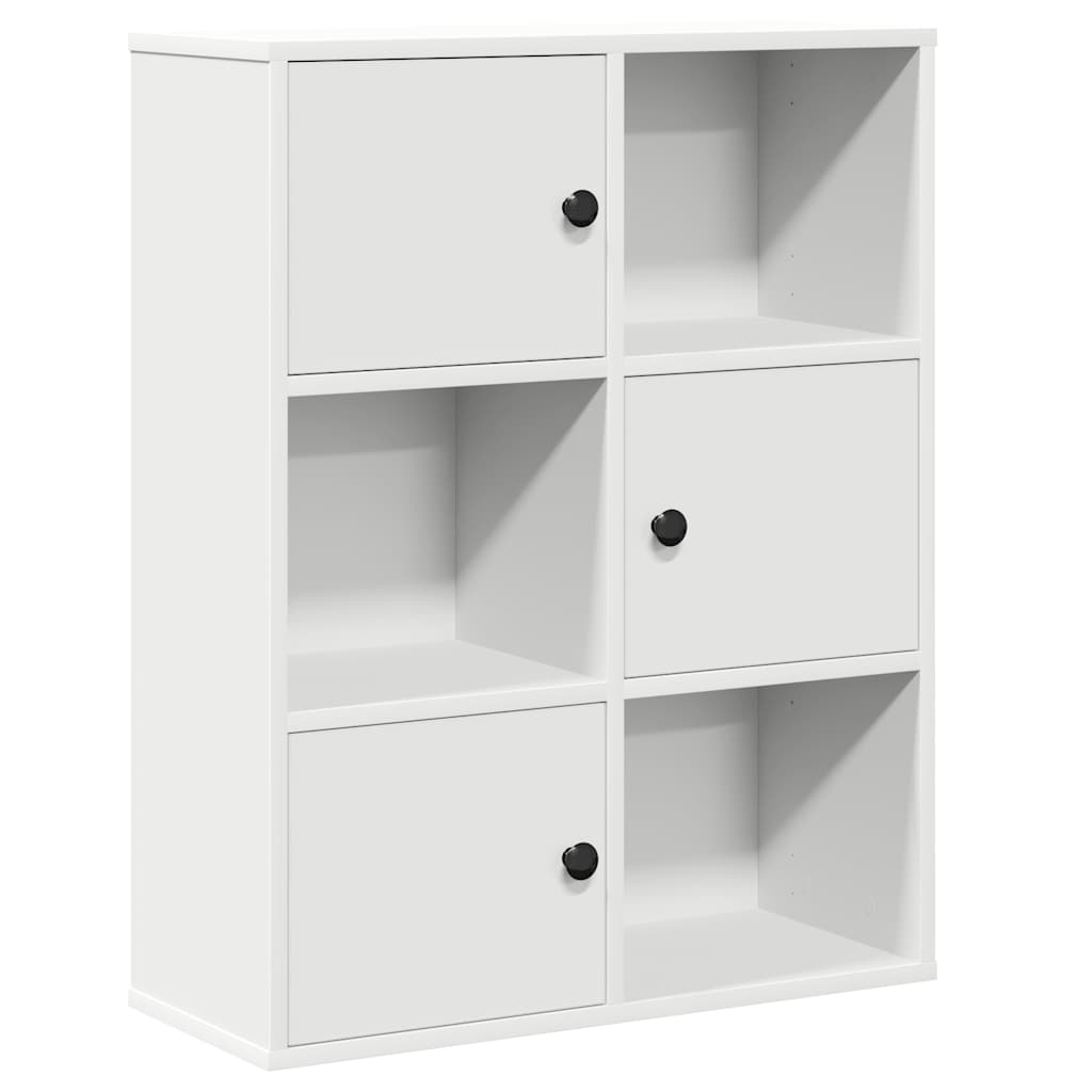 vidaXL Bookcase White 60x24x76.5 cm Engineered Wood