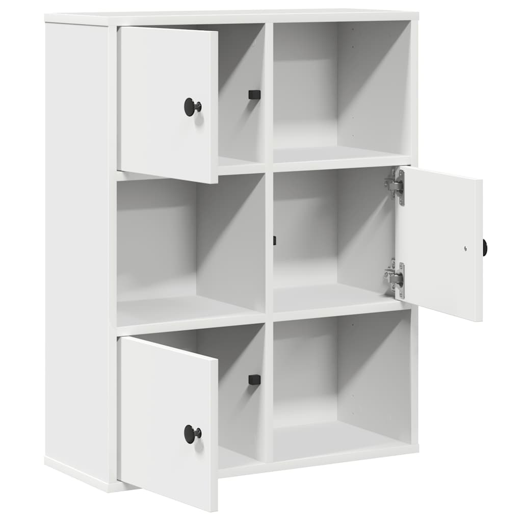 vidaXL Bookcase White 60x24x76.5 cm Engineered Wood