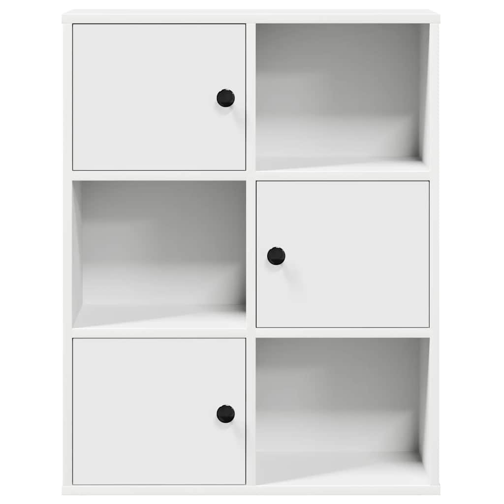 vidaXL Bookcase White 60x24x76.5 cm Engineered Wood