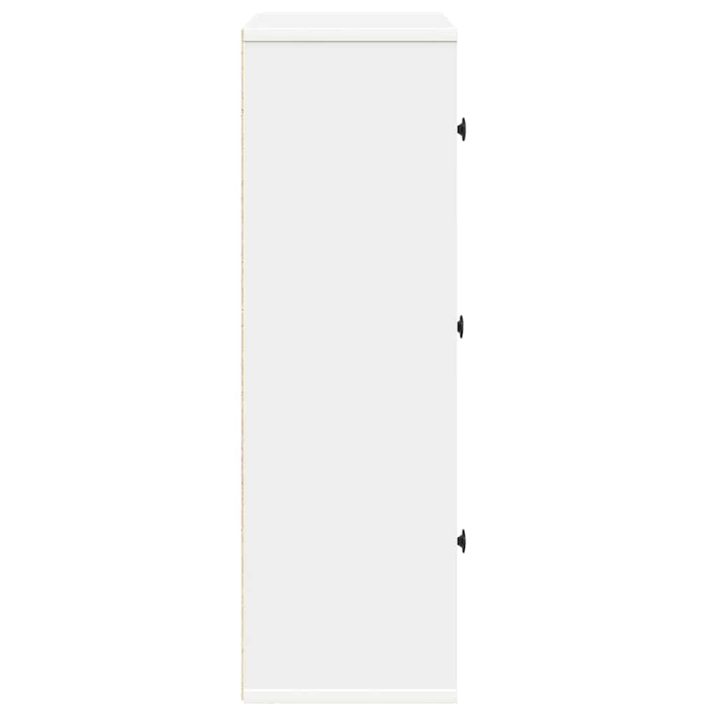 vidaXL Bookcase White 60x24x76.5 cm Engineered Wood