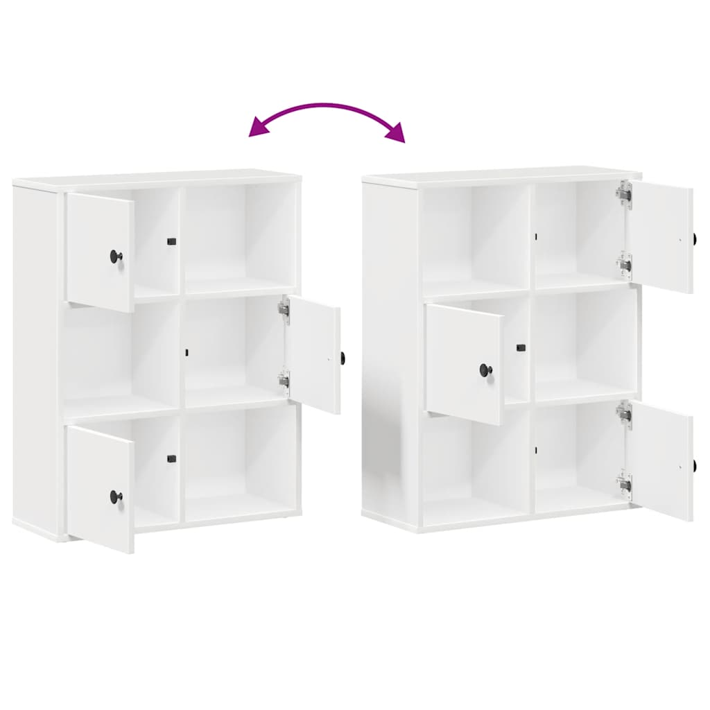 vidaXL Bookcase White 60x24x76.5 cm Engineered Wood