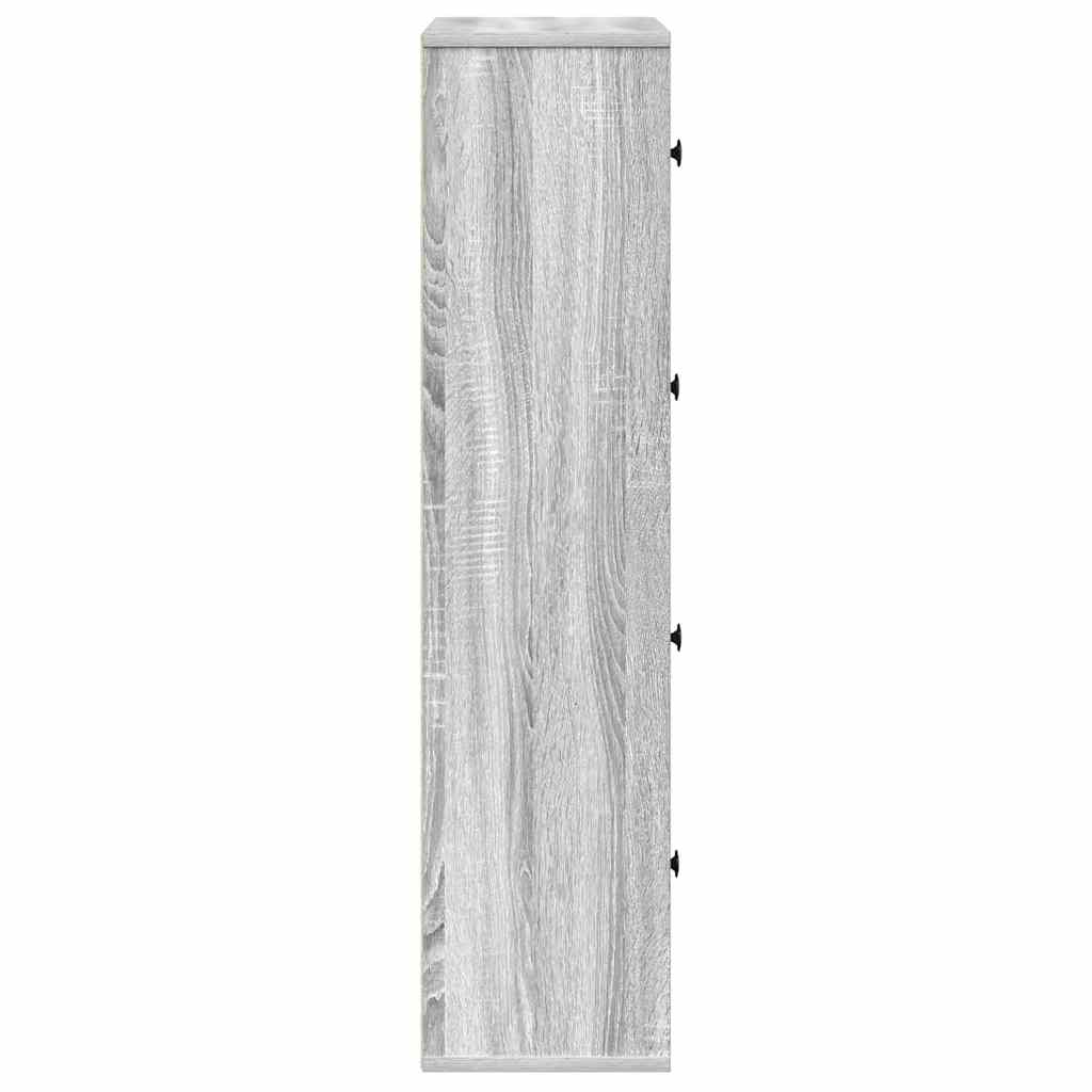 Bookcase Grey Sonoma 60x24x101,5 cm Engineered Wood