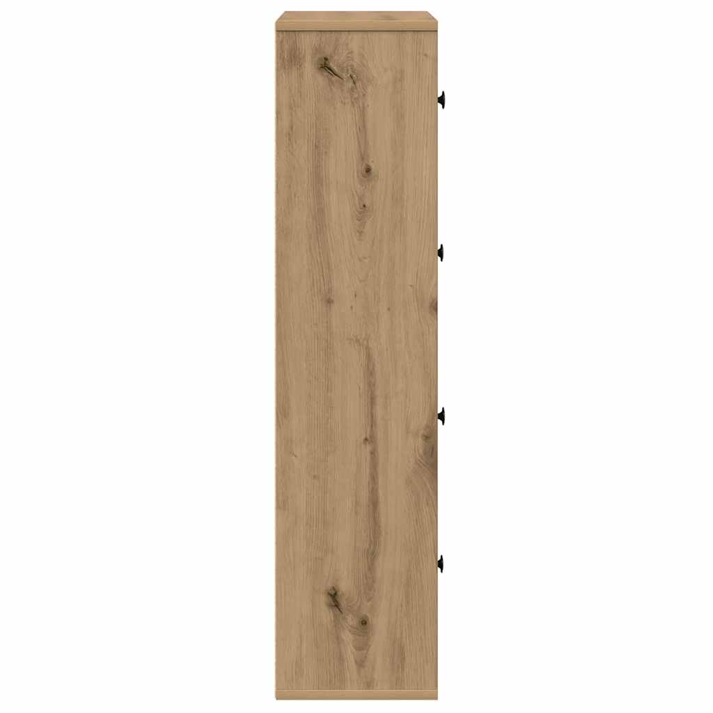 Bookcase Artisan Oak 60x24x101.5 cm Engineered Wood