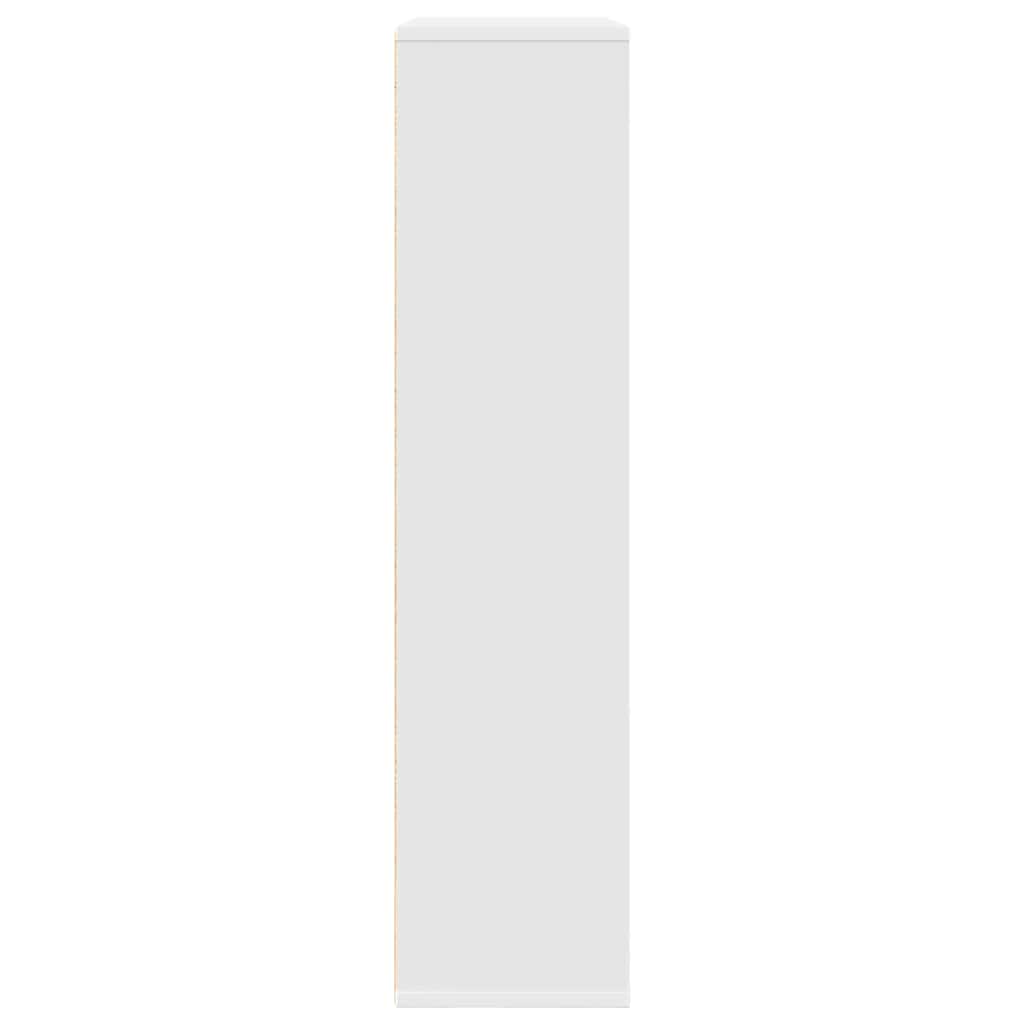 Bookcase White 89x24x101.5 cm Engineered Wood