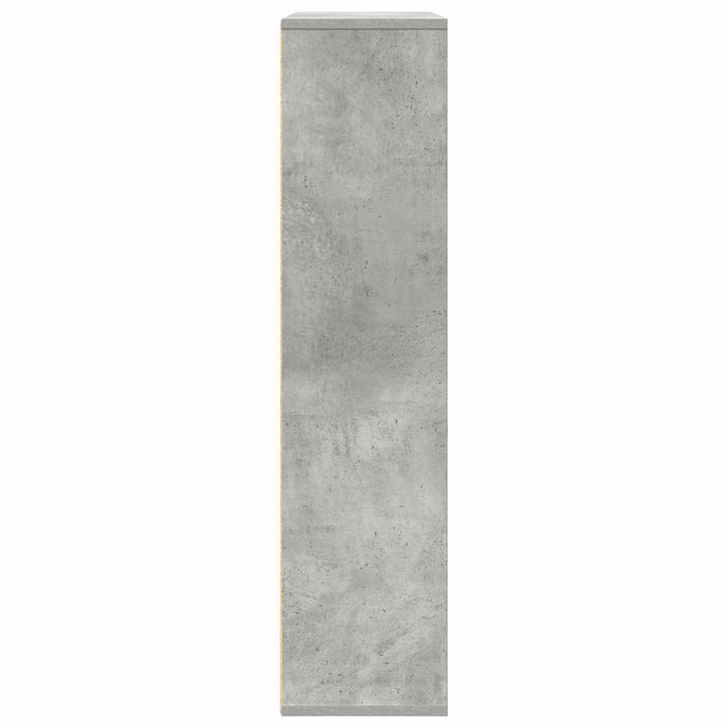 Bookcase Concrete Grey 89x24x101.5 cm Engineered Wood