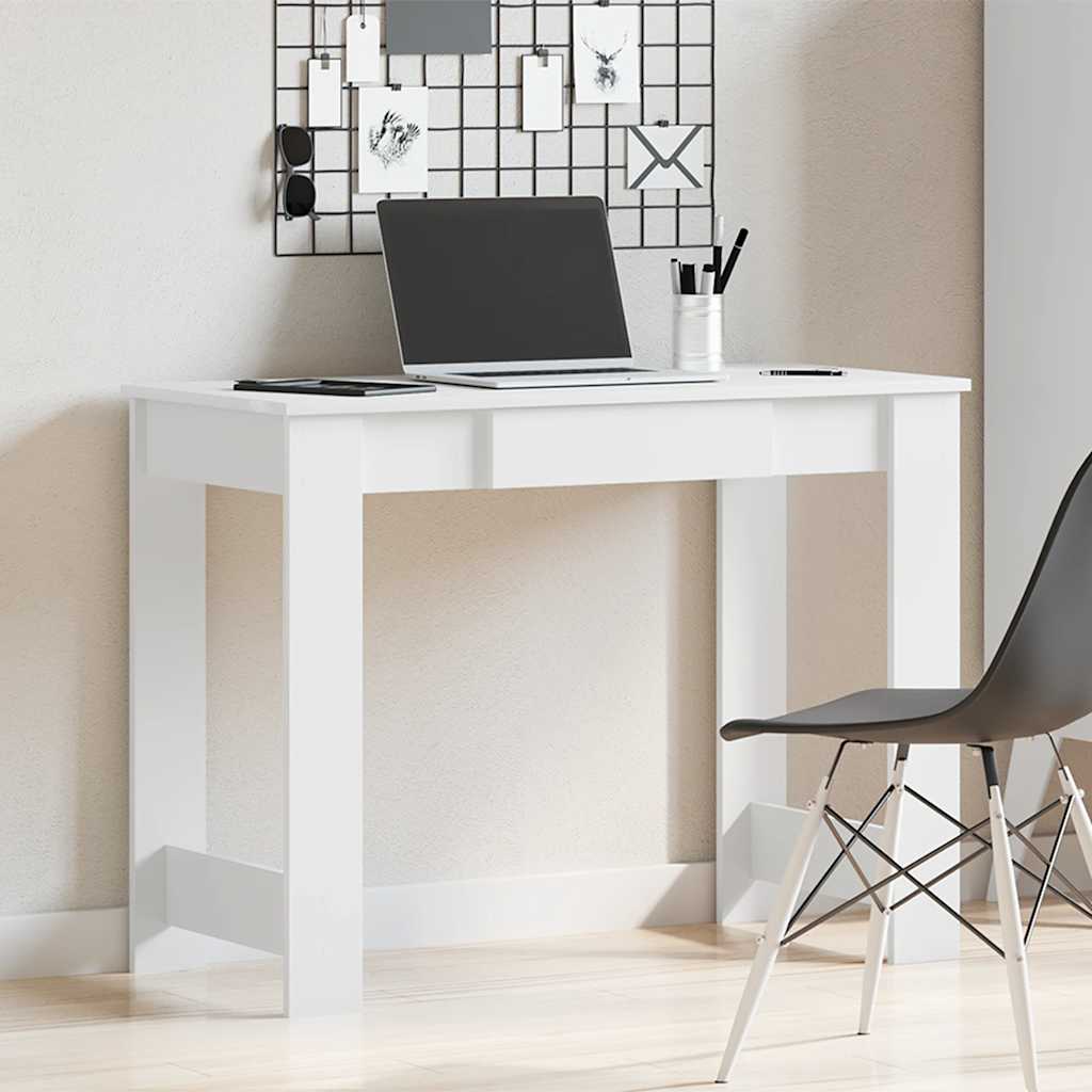 vidaXL Desk White 100x45x75 cm Engineered Wood