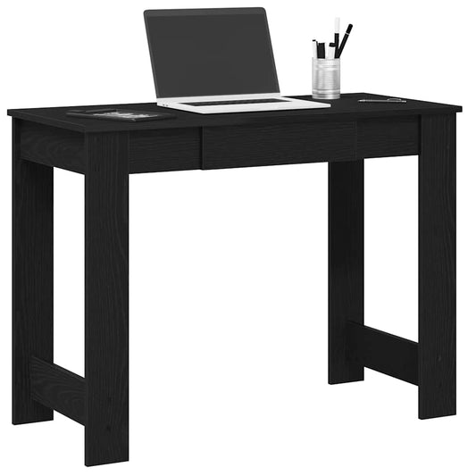 vidaXL Desk Black 100x45x75 cm Engineered Wood