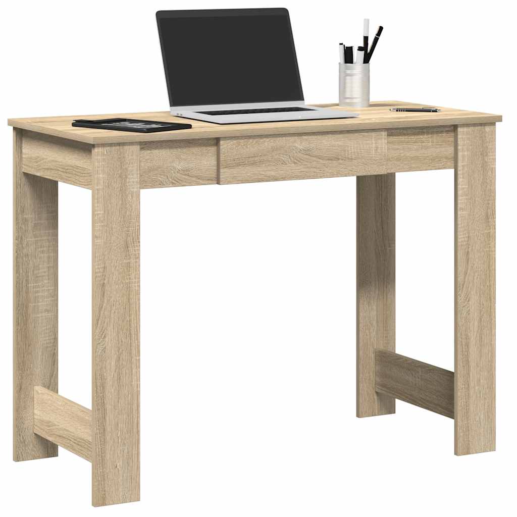 vidaXL Desk Sonoma Oak 100x45x75 cm Engineered Wood