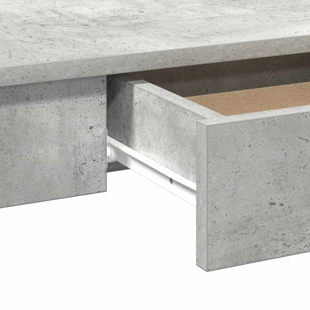 vidaXL Desk Concrete Grey 100x45x75 cm Engineered Wood