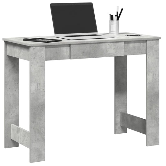 vidaXL Desk Concrete Grey 100x45x75 cm Engineered Wood