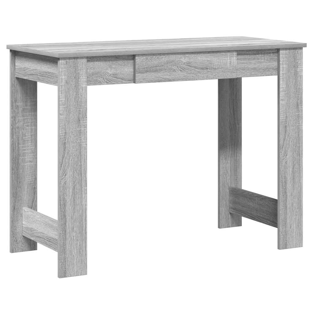 vidaXL Desk Grey Sonoma 100x45x75 cm Engineered Wood