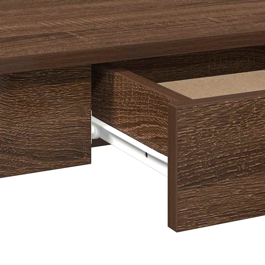 vidaXL Desk Brown Oak 100x45x75 cm Engineered Wood