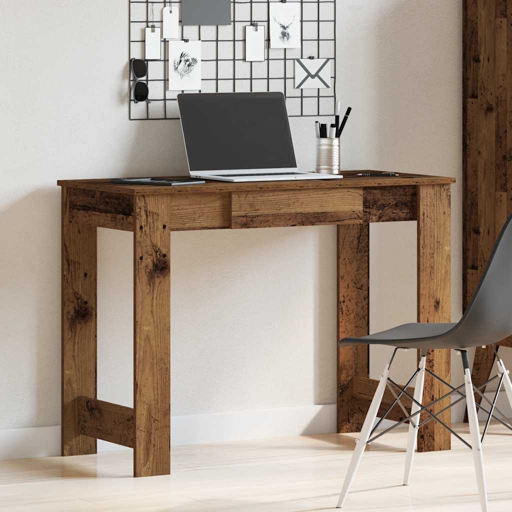 vidaXL Desk Old Wood 100x45x75 cm Engineered Wood