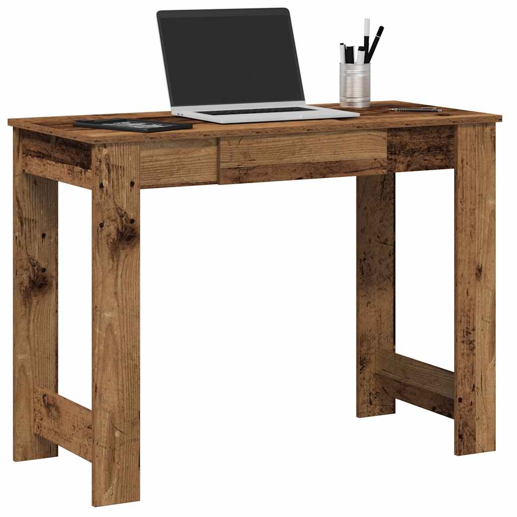 vidaXL Desk Old Wood 100x45x75 cm Engineered Wood