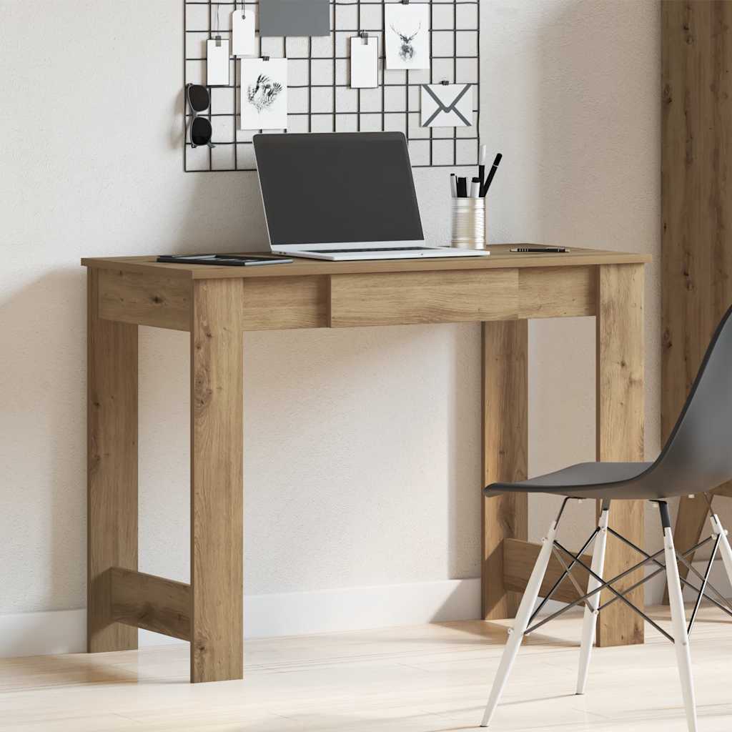 vidaXL Desk Artisan Oak 100x45x75 cm Engineered Wood