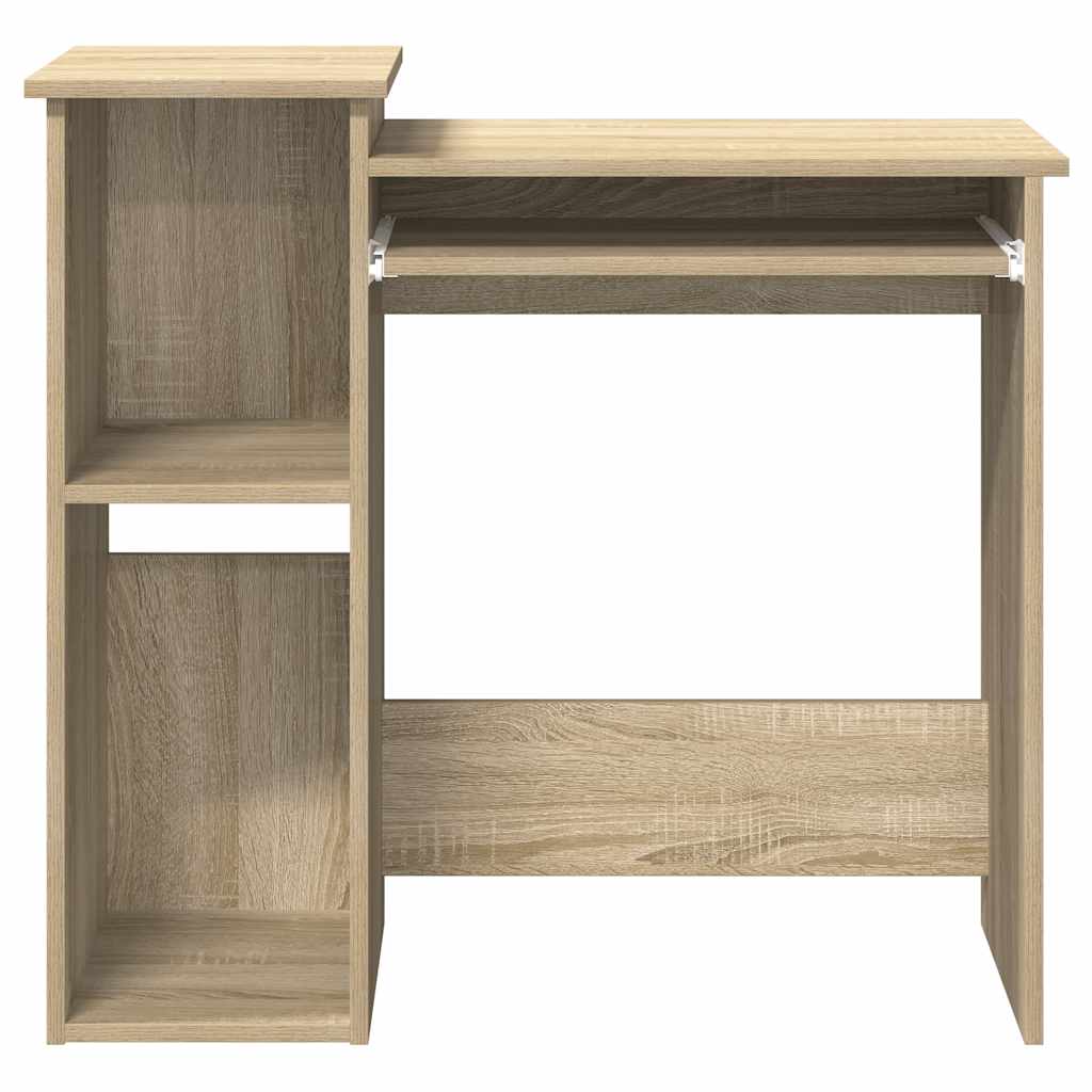 vidaXL Desk with Shelves Sonoma Oak 84x40x78 cm Engineered Wood